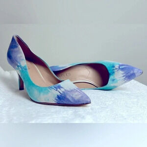 CHARLES by Charles David Leather Tie Dye 3-inch Stiletto Pumps Size 6 Funky Fun